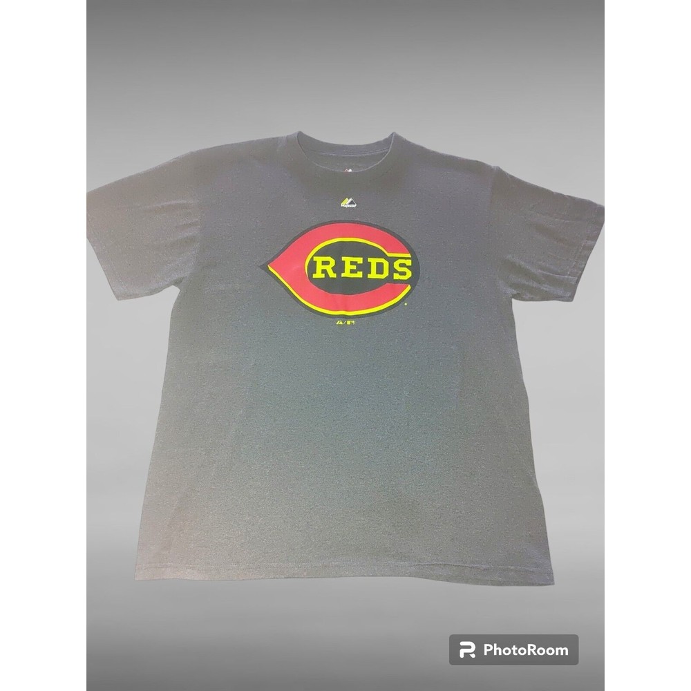 Cincinnati Reds MLB Men's Short Sleeve T-Shirt Size Large Gray Baseball Majestic